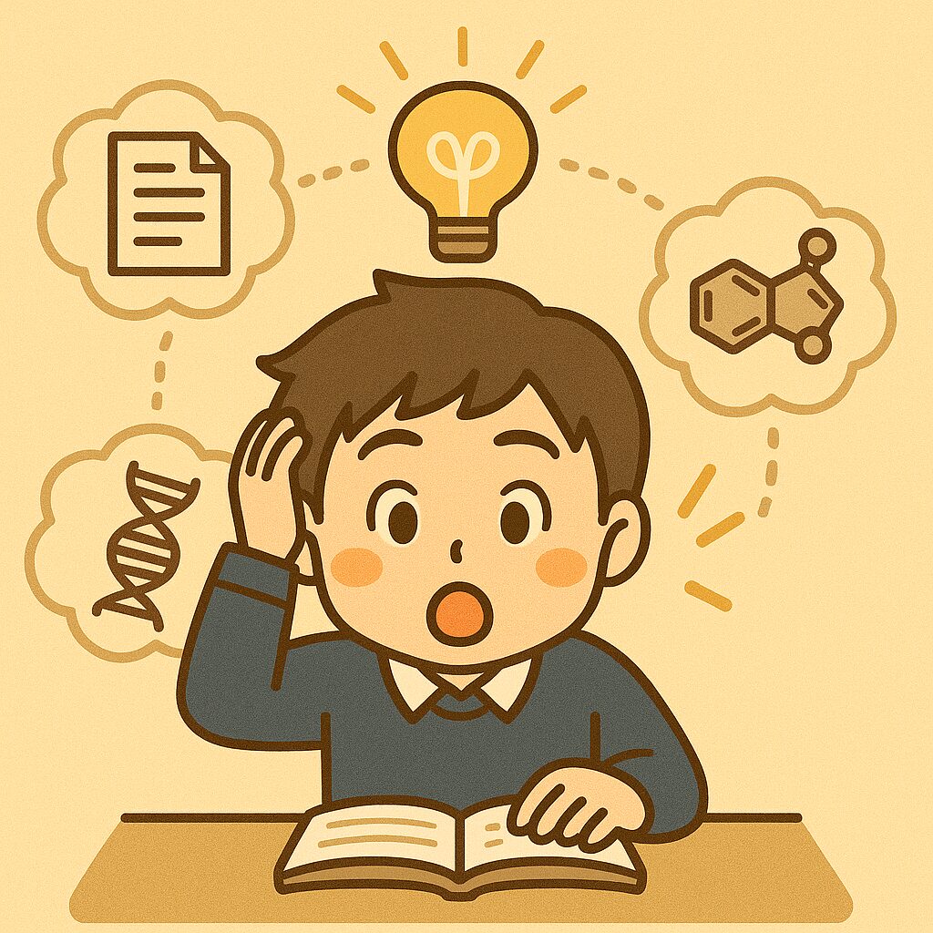 知識が繋がった様子の学生