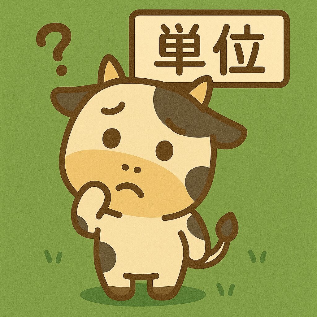 牛は単位で悩んでいます。